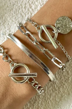 4 pc Snake Chain Bracelet Set