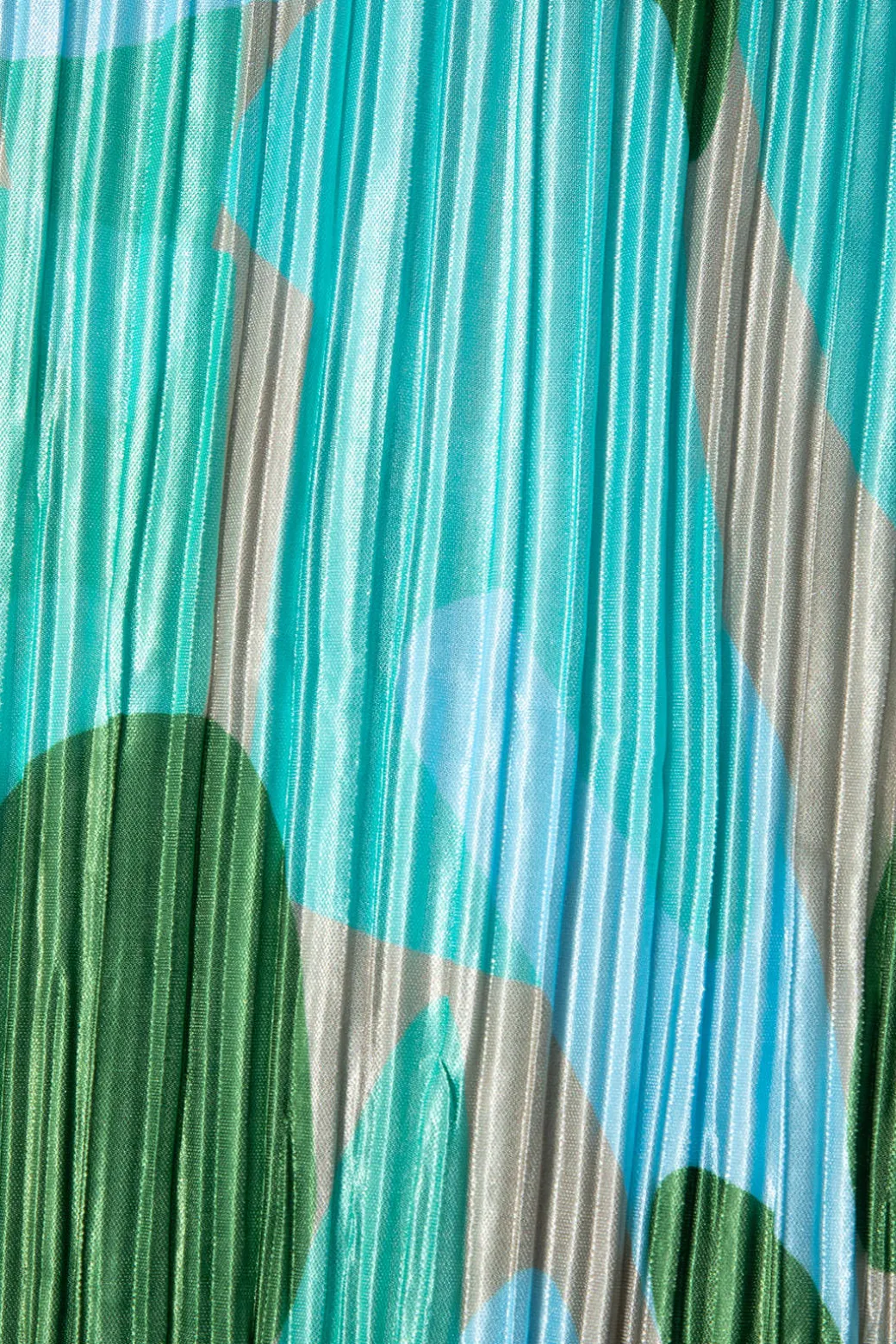 Abstract Cowl Neck Plisse Maxi Dress
