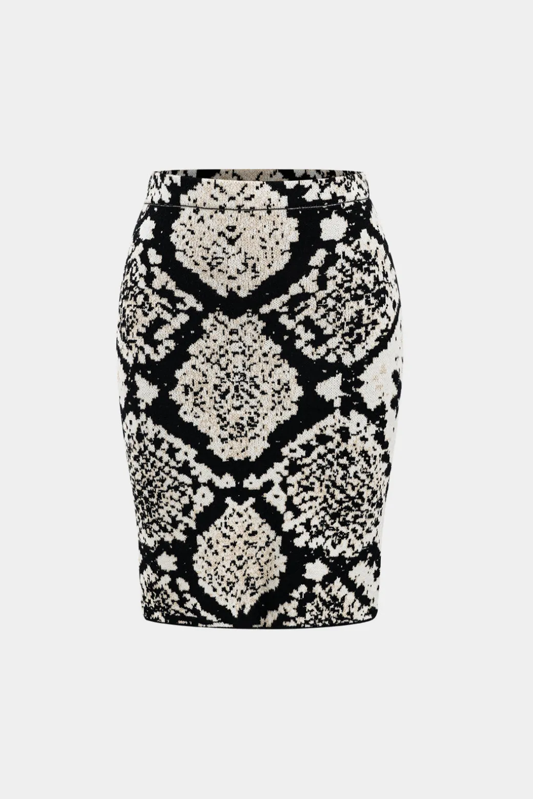 Abstract Pattern Knit Tank Top And Skirt Set