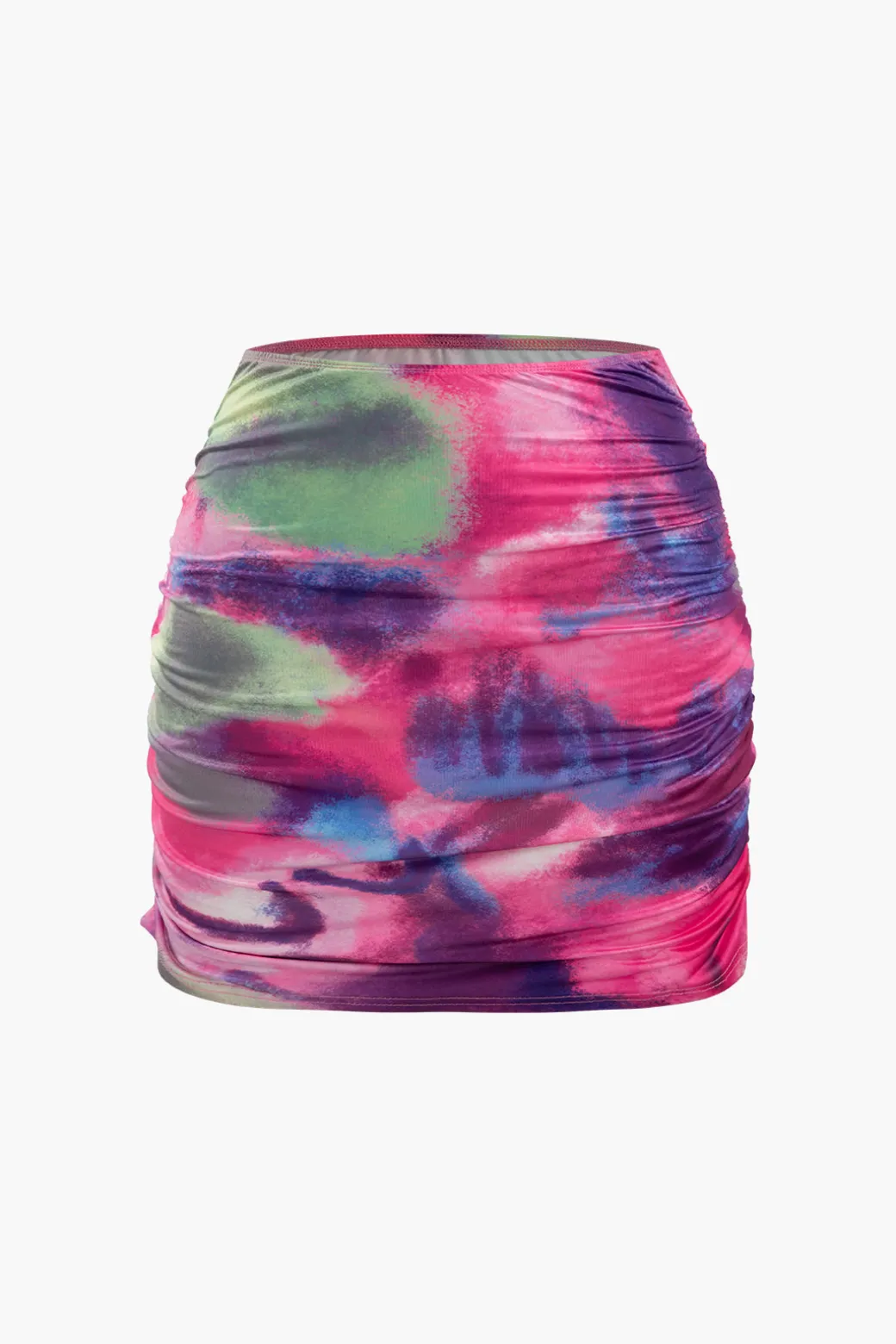 Abstract Print Corset Top And Mini Skirt Set