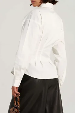 Abstract Print Print Button Long-Sleeve Shirt