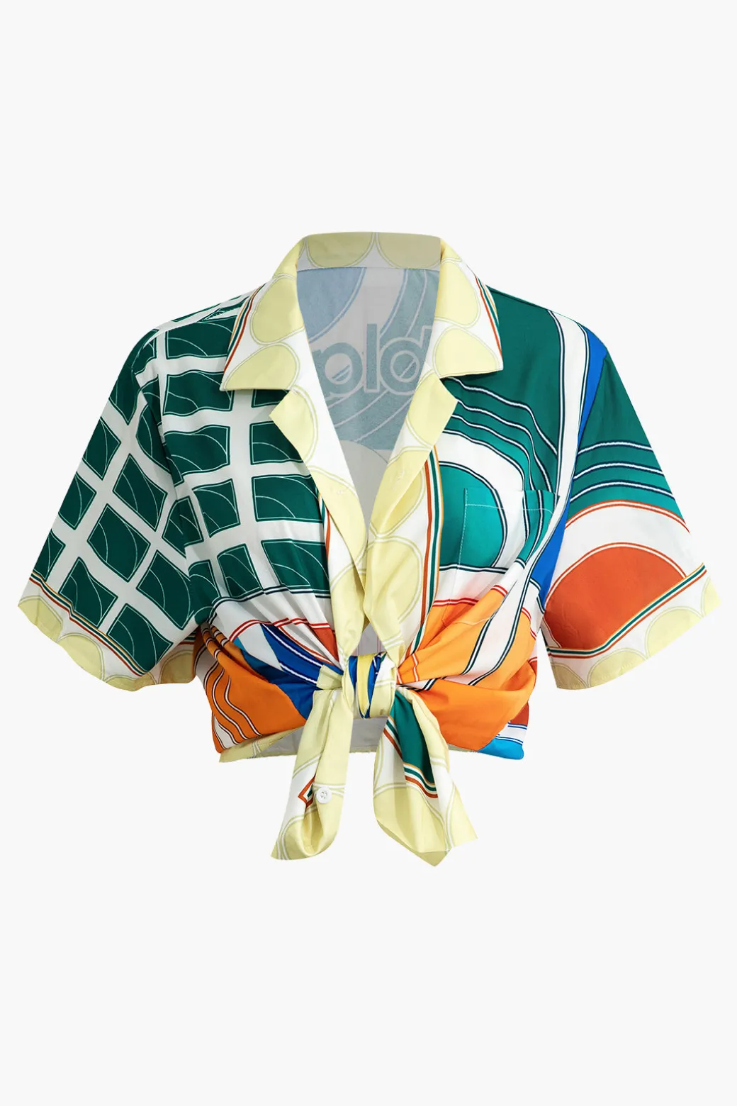 Abstract Print Shirt And Shorts Set