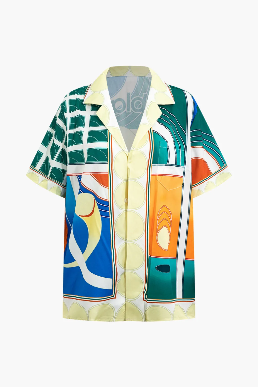 Abstract Print Shirt And Shorts Set