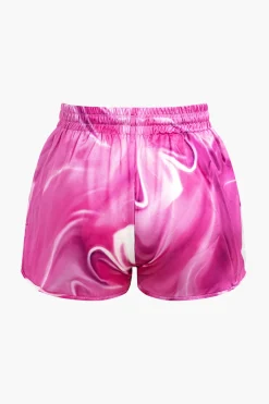 Abstract Print Short Sleeve Shirt And Shorts Set