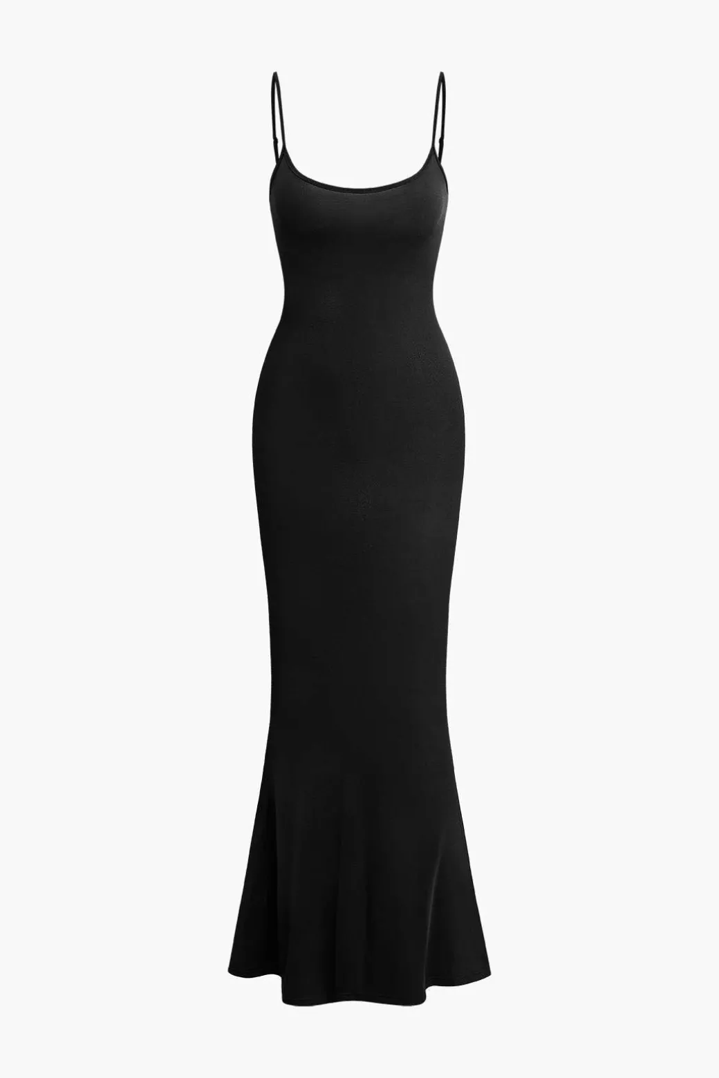 Adjustable Strap Mermaid Maxi Slip Dress