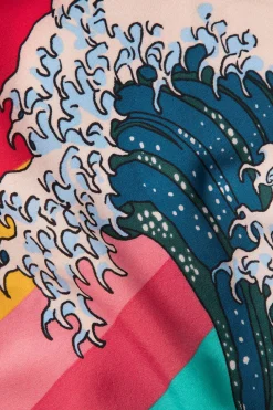 Allover Print Kimono Sleeve Cover Up