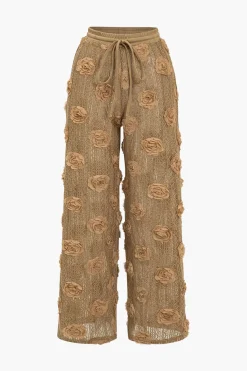 Appliques Drawstring Trouser Set
