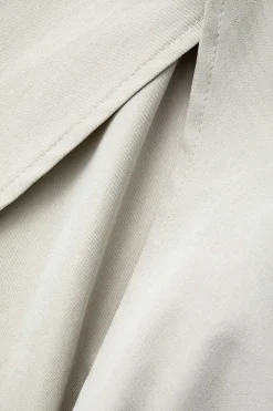 Asymmetric Belted Flap Pocket Split Maxi Skirt