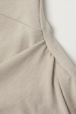 Asymmetric Cowl Neck Ruched Tank Top