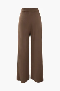 Asymmetric Knotted Cami Top And Pleated Pants Set