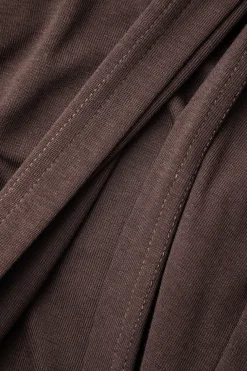 Asymmetric Ruched Drawstring Slit Sleeveless Maxi Dress