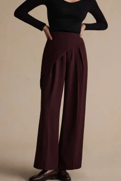 Asymmetric Wide-Leg Pants