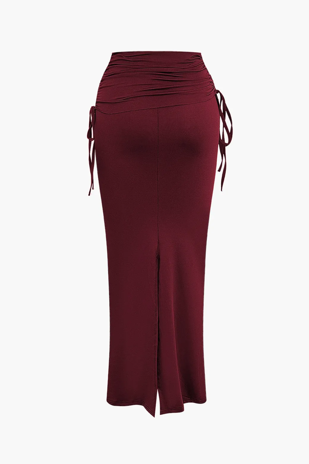 Asymmetrical Drawstring Short Sleeve Crop Top And Maxi Skirt Set