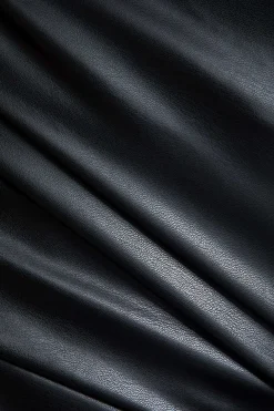 Asymmetrical Faux Leather Skirt