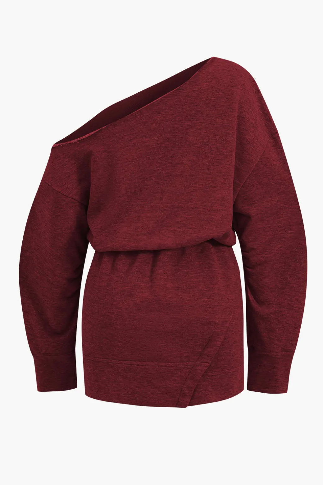 Asymmetrical Long Sleeve Mini Dress