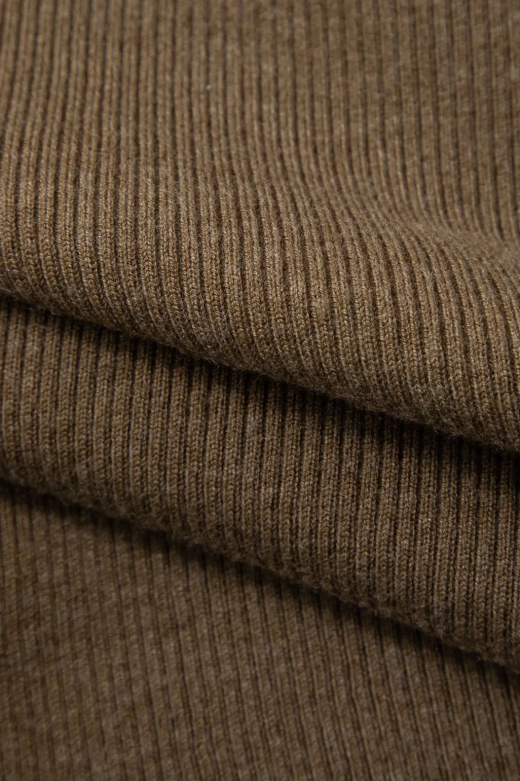 Asymmetrical Long Sleeve Rib Knit Top