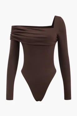 Asymmetrical Long Sleeve Bodysuit