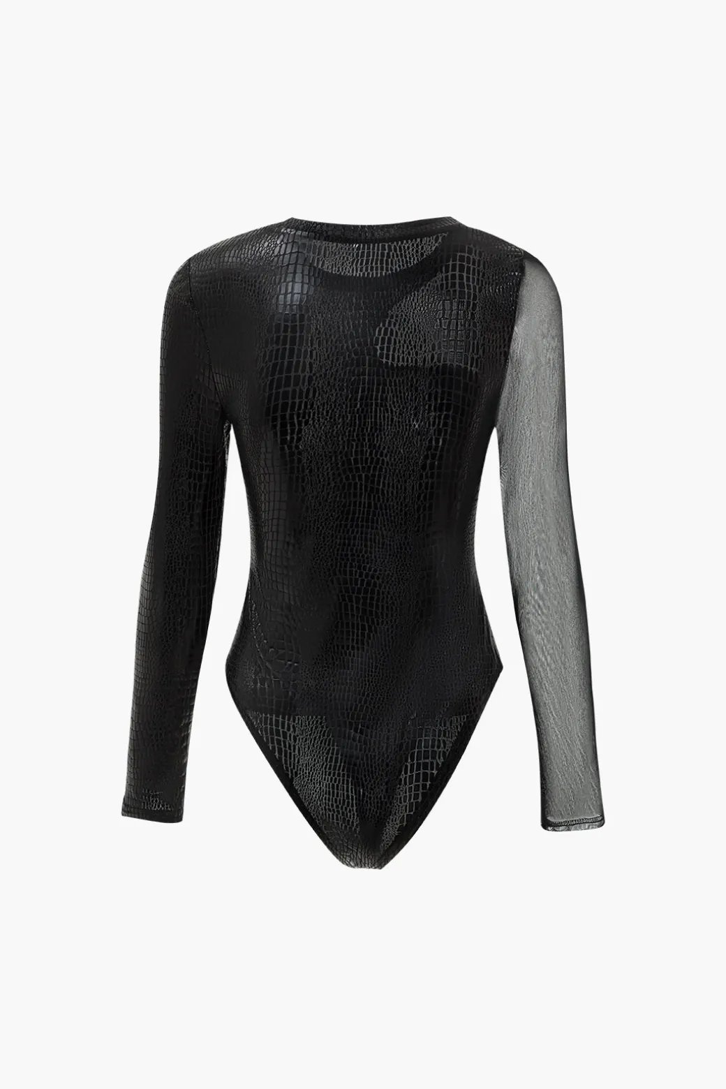 Asymmetrical Long-Sleeve Bodysuit