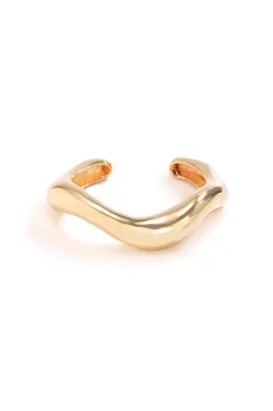 Asymmetrical Metal Cuff Bangle