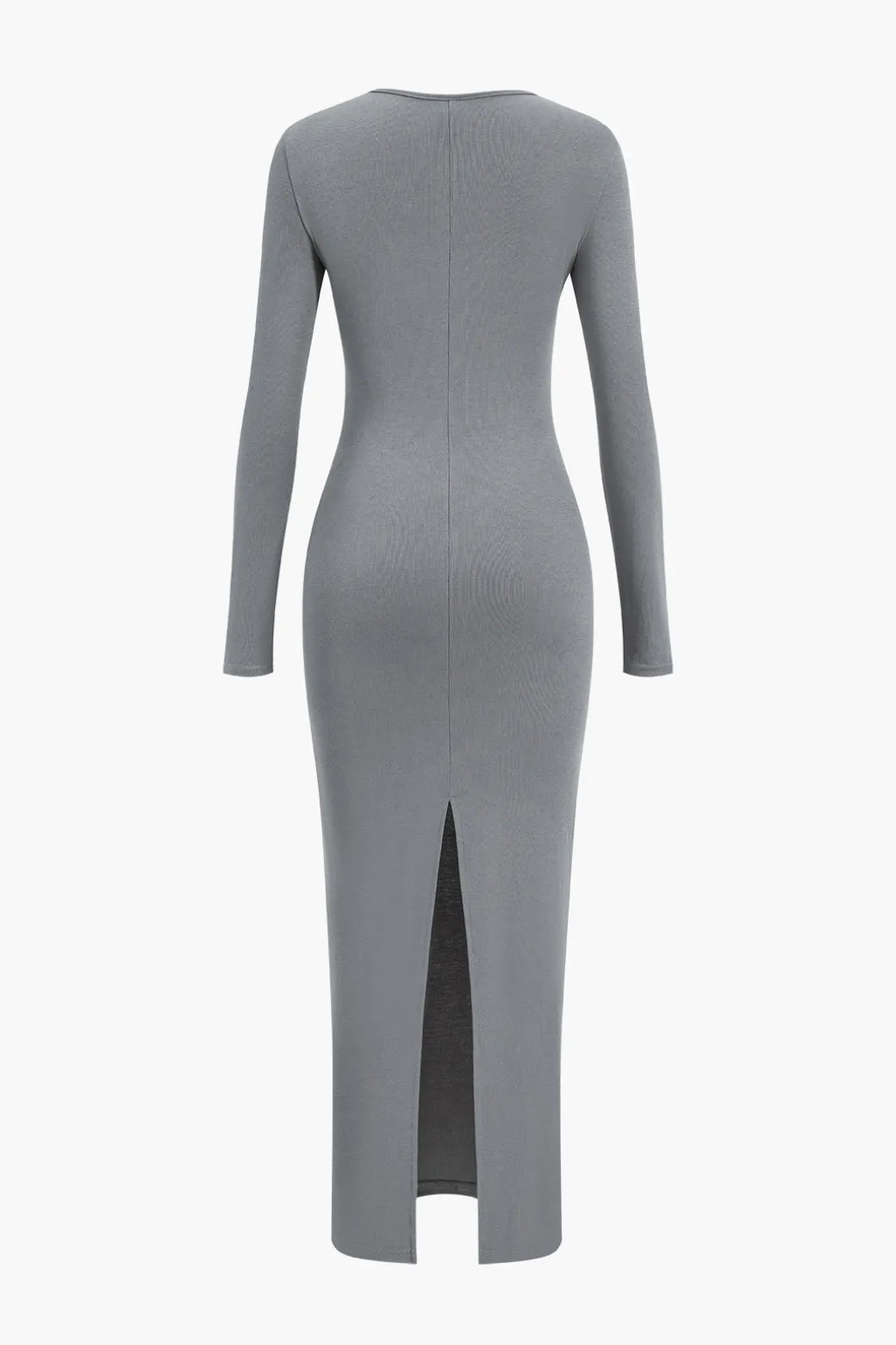 Asymmetrical Neck Slit Maxi Dress