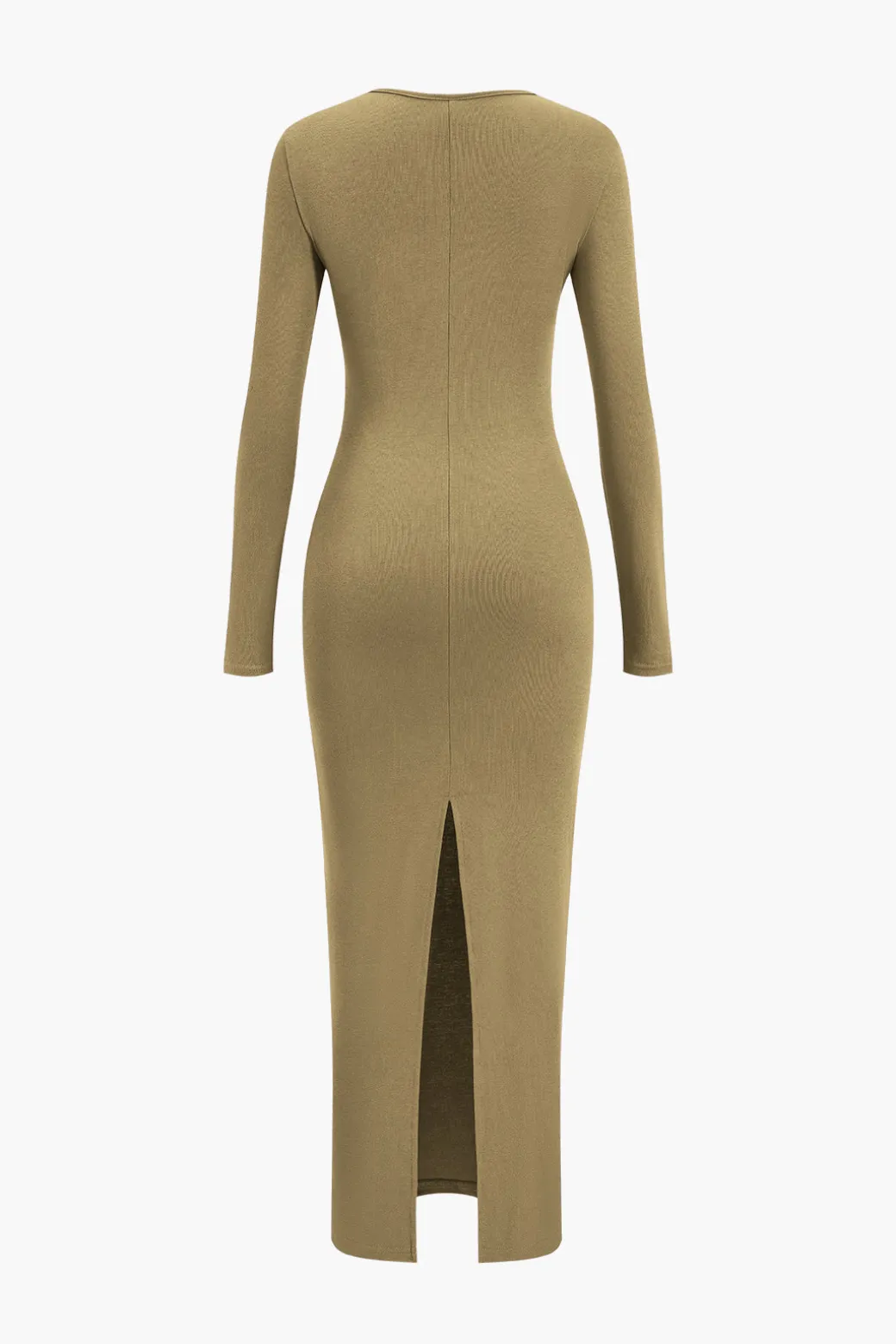 Asymmetrical Neck Slit Maxi Dress