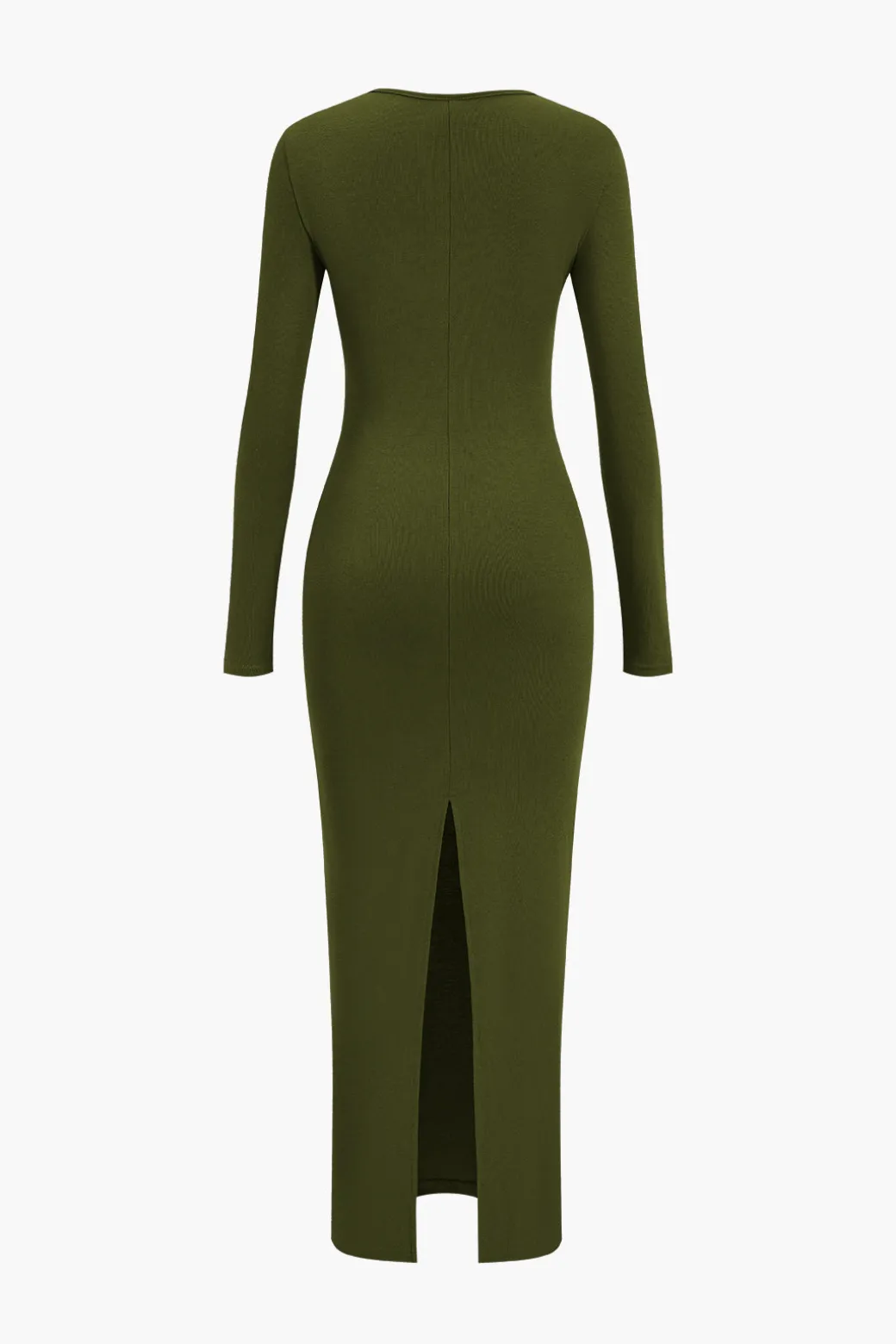 Asymmetrical Neck Slit Maxi Dress