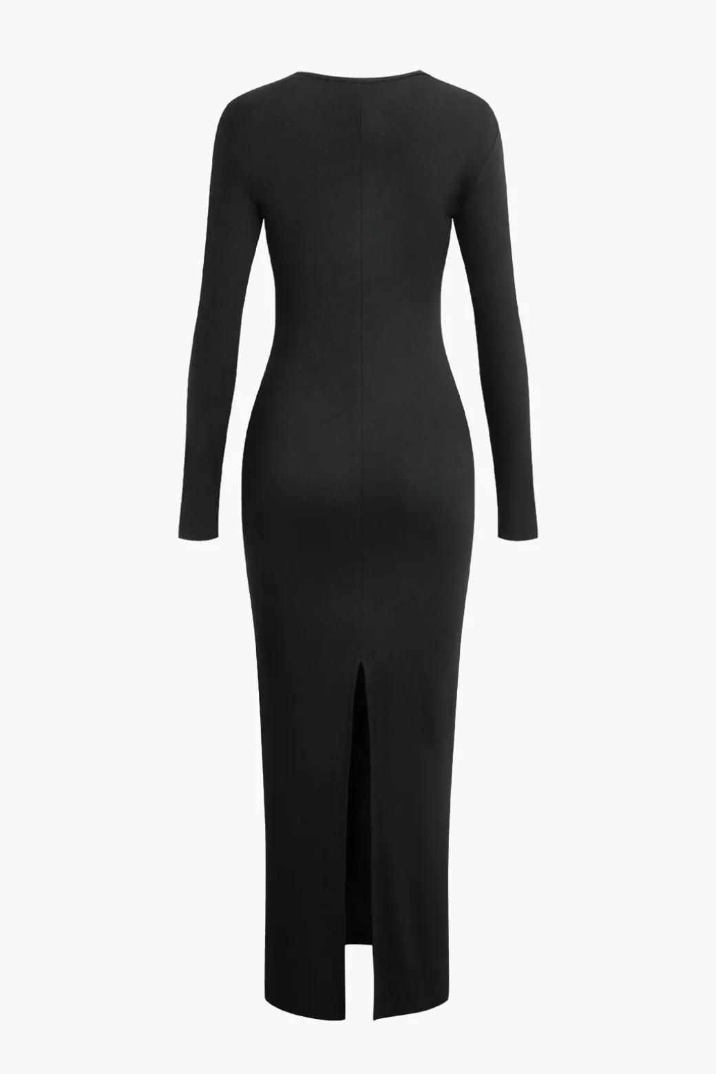 Asymmetrical Neck Slit Maxi Dress