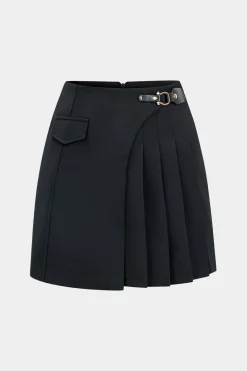 Asymmetrical Pleated High Waist Skirt