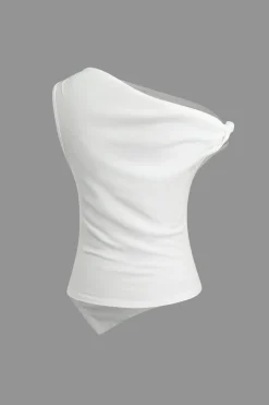 Asymmetrical Ruched T-shirt