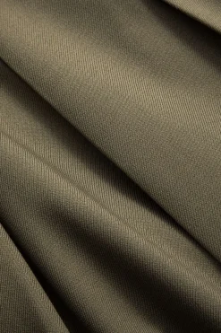 Asymmetrical Ruched Wide Leg Trousers