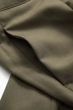 Asymmetrical Ruched Wide Leg Trousers