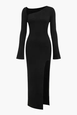 Asymmetrical Slit Maxi Dress
