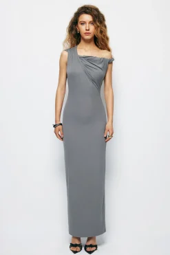 Asymmetrical Twist Maxi Dress