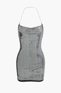 Backless Chain Mini Dress