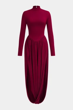 Backless Long Sleeve Maxi Dress