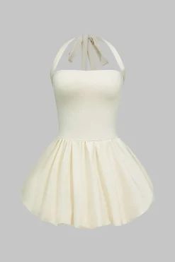 Backless Tie-Up Sleeveless Mini Dress