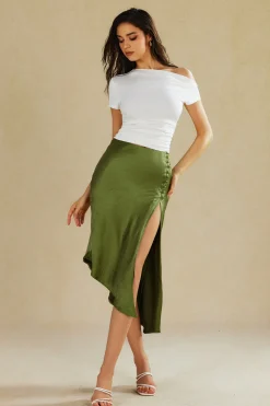 Basic Asymmetrical Ruched T-shirt