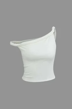 Basic Asymmetrical Twist Sleeveless Top
