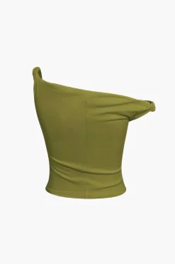 Basic Asymmetrical Twist Sleeveless Top