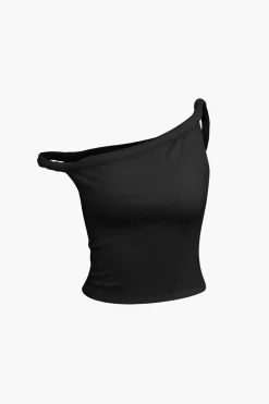 Basic Asymmetrical Twist Sleeveless Top