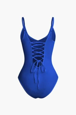 Basic Braided Tie V-neck Cami Bodysuit