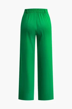 Basic Crop Tank Top And Pants Set