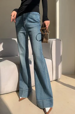 Basic Denim High-Waisted Jeans