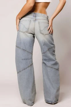 Basic Faded Distressed Jeans