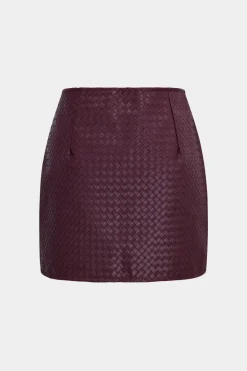 Basic Faux Leather Mini Skirt