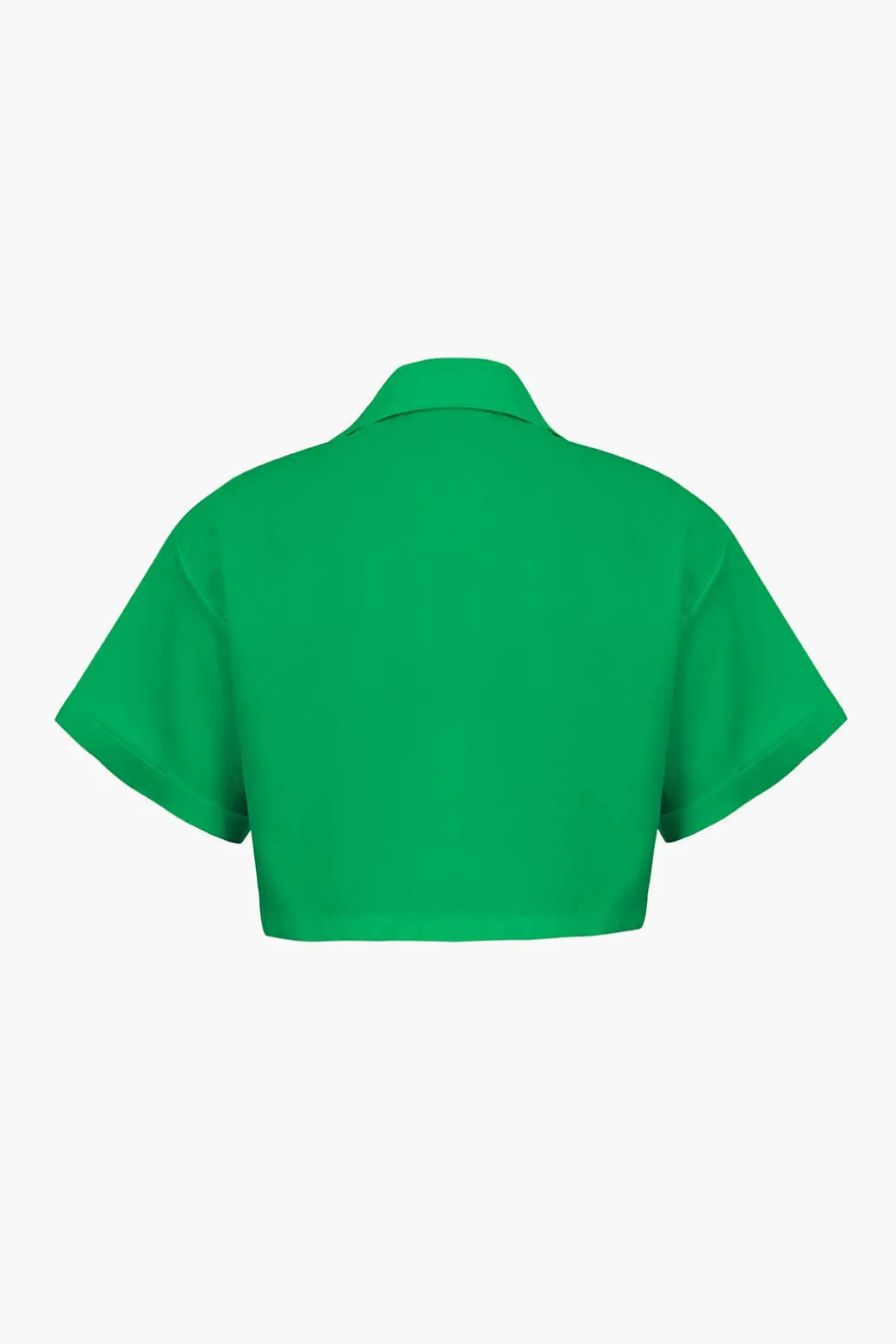 Basic Flap Pocket Twist Hem Shirt