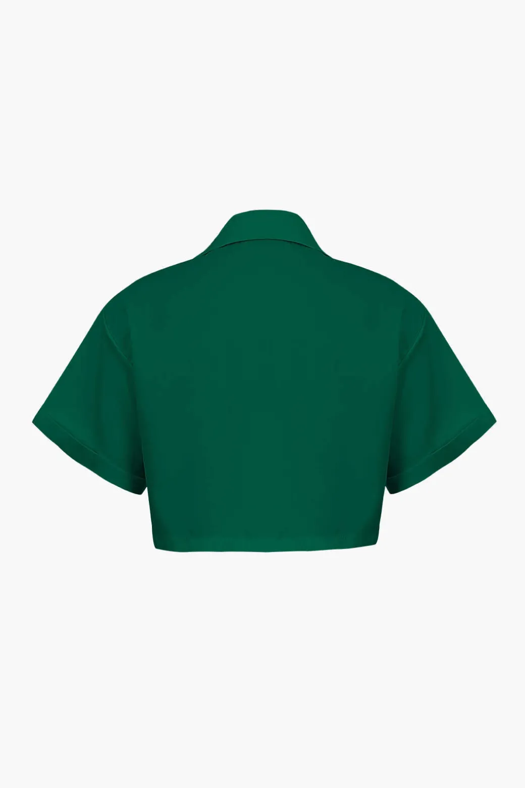 Basic Flap Pocket Twist Hem Shirt
