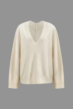 Basic Knit V-Neck Top And Dress Set