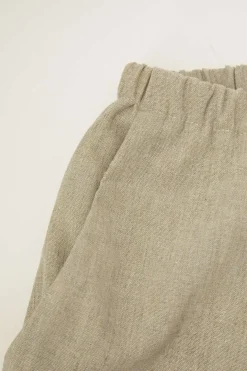 Basic Linen Drawstring Wide Leg Pants