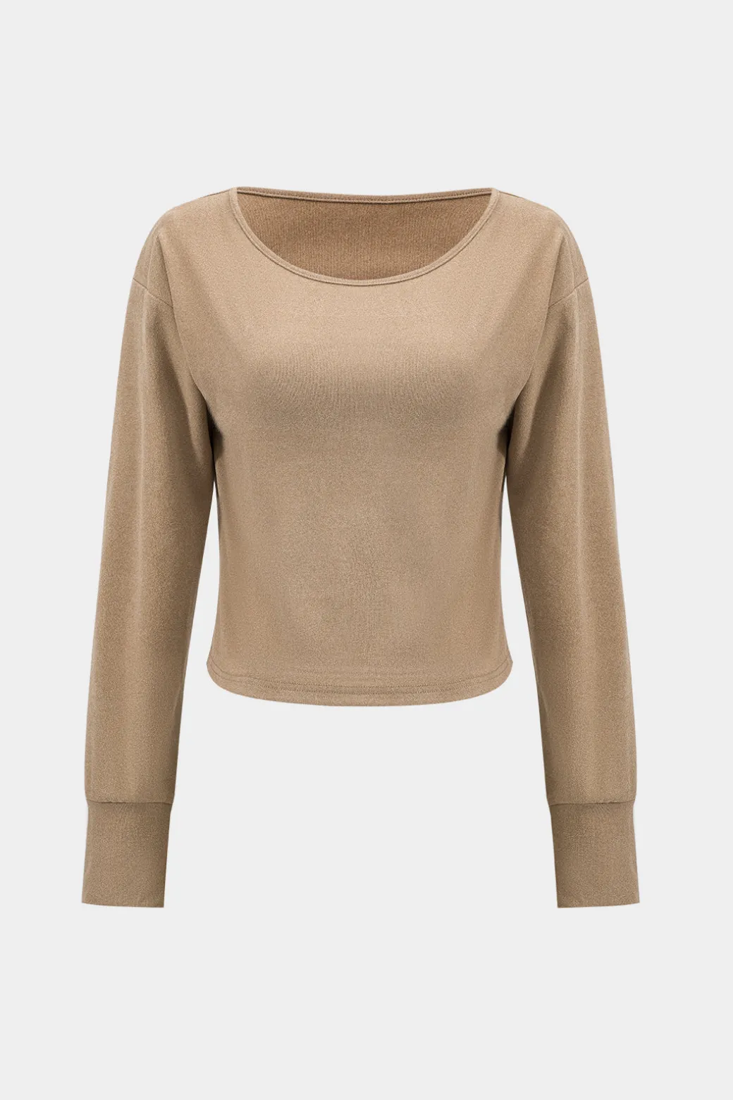 Basic Long Sleeve Top And Trousers Set